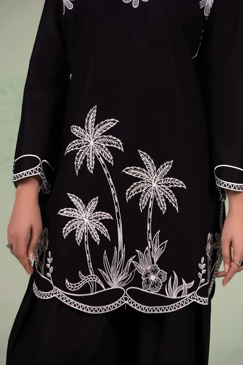 BLACK Beauty Embroided (Stirched 2 PCS)