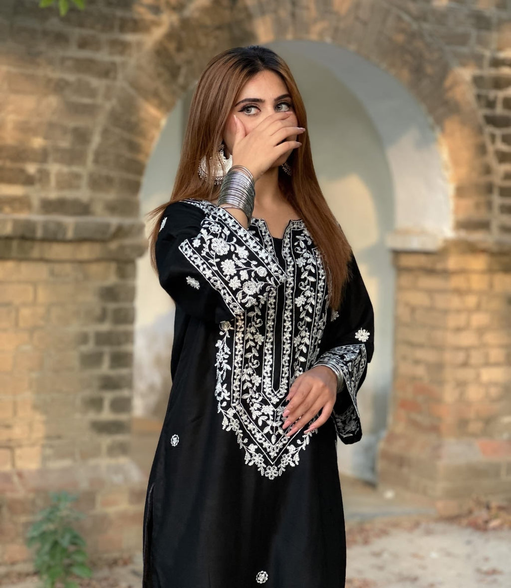 Noir Black (Stitched 2 Pcs)