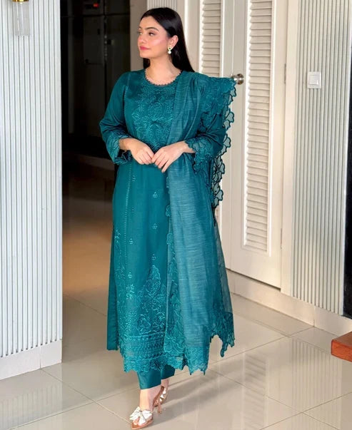 Fatima Embroidered (Stitched 3 Piece)