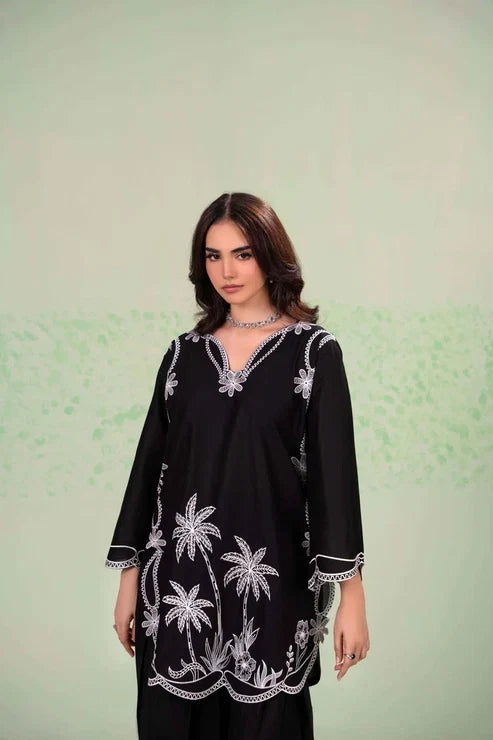 BLACK Beauty Embroided (Stirched 2 PCS)
