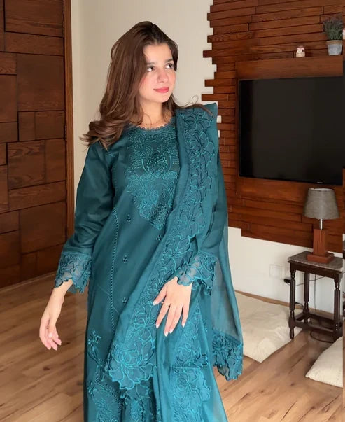 Fatima Embroidered (Stitched 3 Piece)