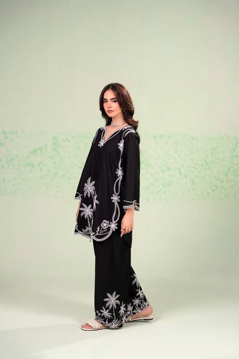BLACK Beauty Embroided (Stirched 2 PCS)