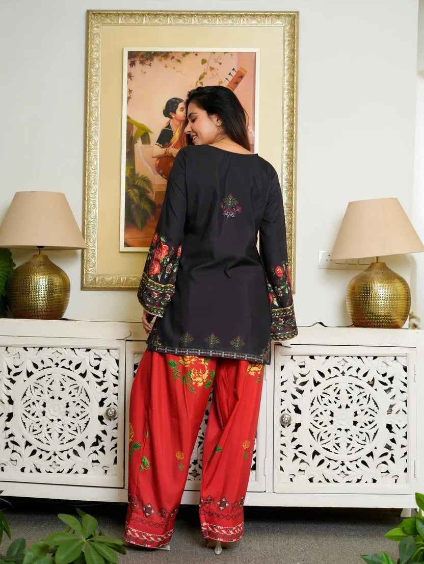 ETHNIC (BLACK & RED STITCHED 2PC)