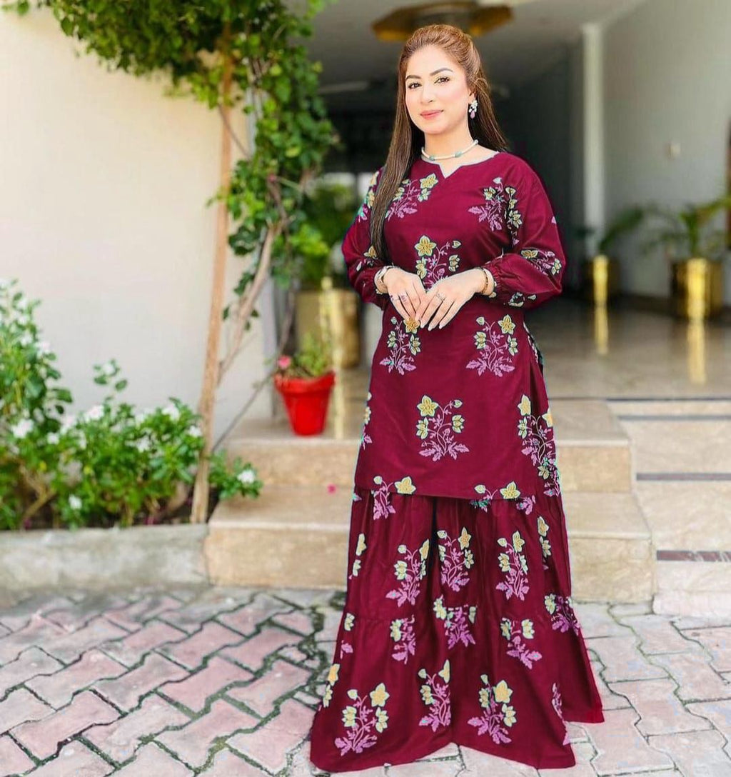 Horizon Shararah (Stitched 2 Pcs)