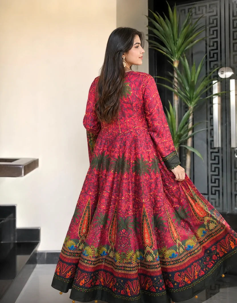 Mirha Digital Printed Maxi (Stitched 2PCS)