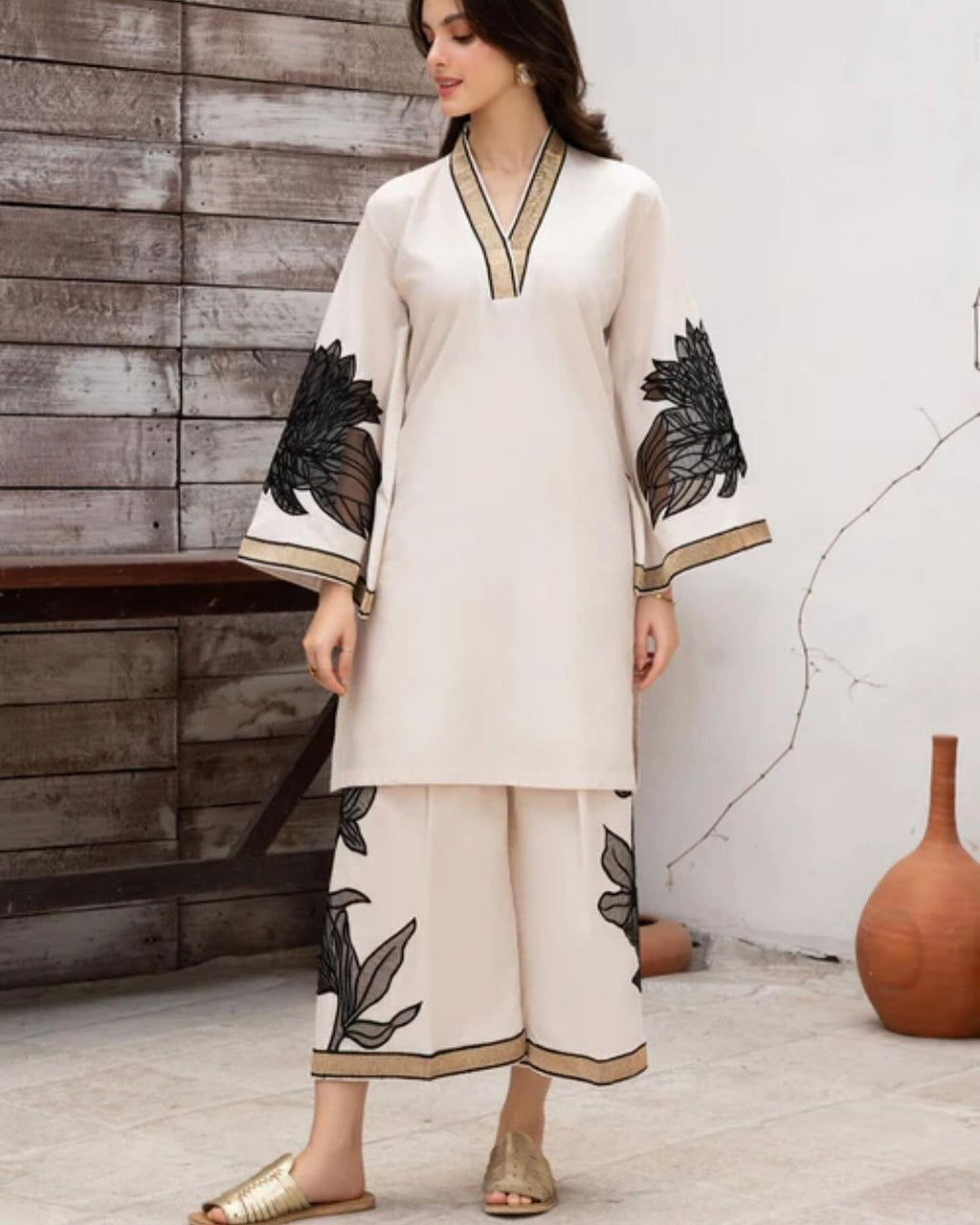 Almond (Stitched 2 Pcs)