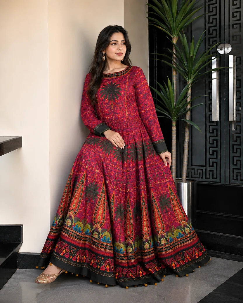 Mirha Digital Printed Maxi (Stitched 2PCS)