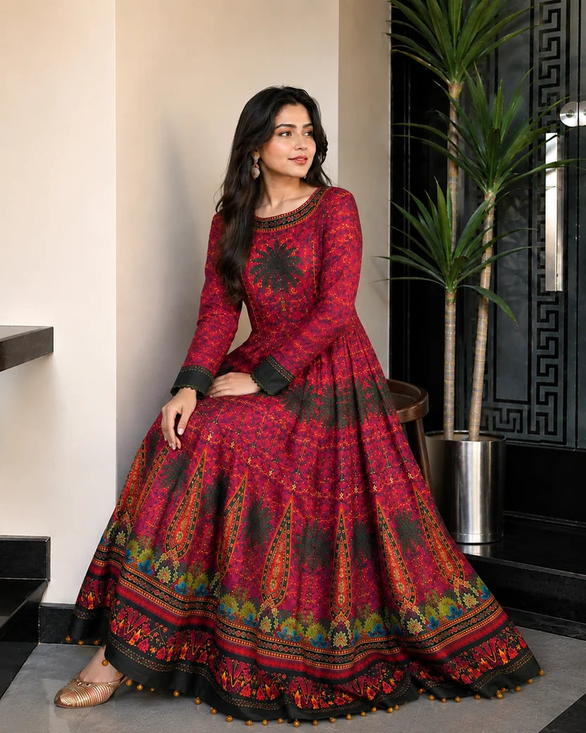 Mirha Digital Printed Maxi (Stitched 2PCS)