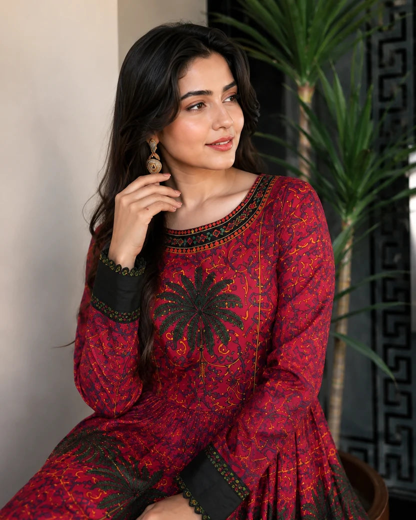 Mirha Digital Printed Maxi (Stitched 2PCS)