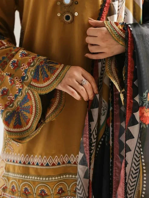 Sundas Embroided (Stitched 3 PCS)