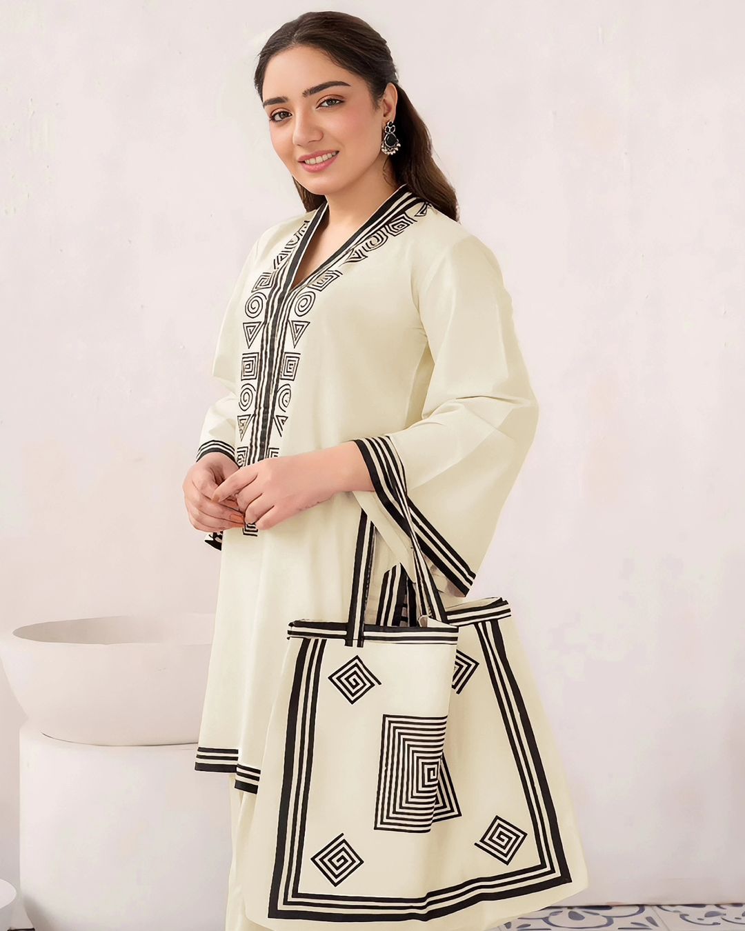 Tote Easy Breezy + Bag - (Stitched 3 Pcs)