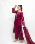 Tea Pink (Stitched 3 Pcs)